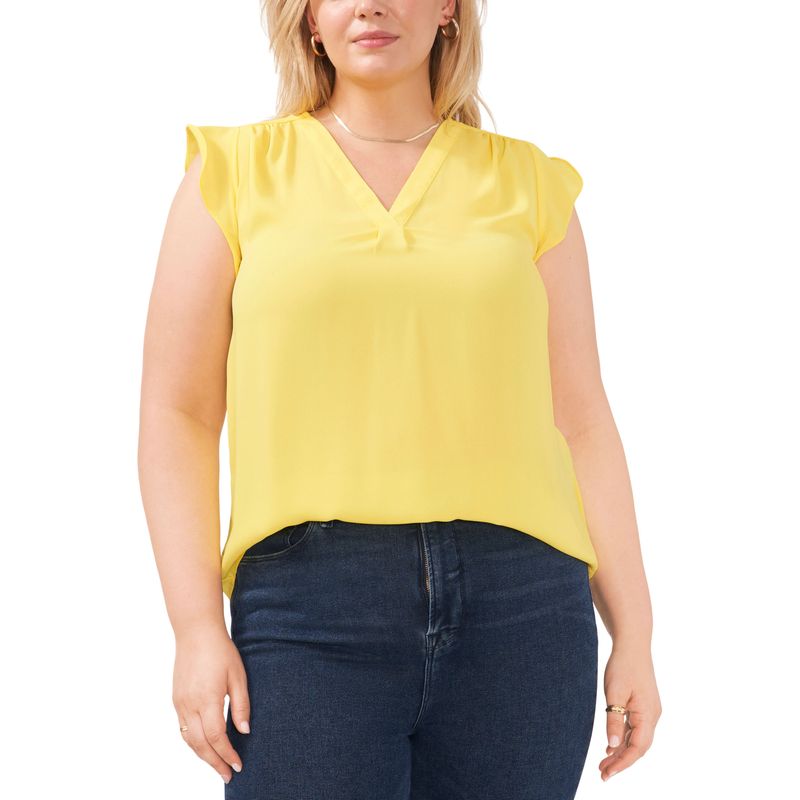 Vince Camuto Plus Size Flutter Sleeve Top
